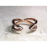 CHLOE + ISABEL sparkling rose open ring-R018