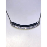 CHLOE + ISABEL urban edge leather + crystal bar necklace - N041