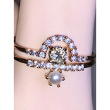 CHLOE + ISABEL petits bijoux pave + pearl ring set-R014c