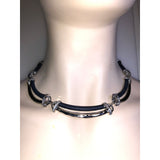 Chloe + Isabel Modern Leather & Crystal Collar Necklace - N441
