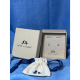 CHLOE + ISABEL pave triangle stud duo earrings(gold)-E002