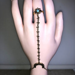 CHLOE + ISABEL golden lotus hand chain bracelet- B073