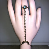 CHLOE + ISABEL golden lotus hand chain bracelet- B073