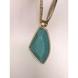 CHLOE + ISABEL amazonite art deco long pendant necklace - N002