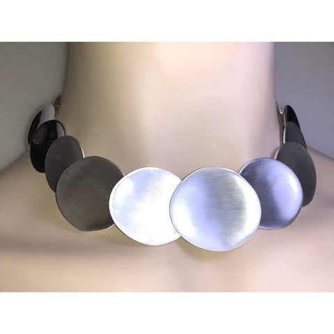 Chloe + Isabel Modern Metal Disc Statement Necklace - N630MESS