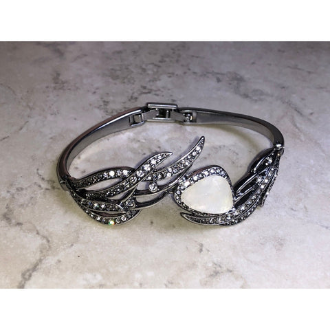Chloe & Isabel moonlit wings pavé hinged bracelet- B057