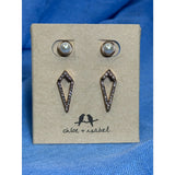 CHLOE + ISABEL sparkling rose convertible earrings-E064