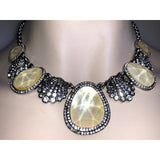 CHLOE + ISABEL radiant shell n opal illusion statement necklace - N143
