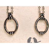 CHLOE & ISABEL Double Chain Knot & Oval Drop Earrings -E181