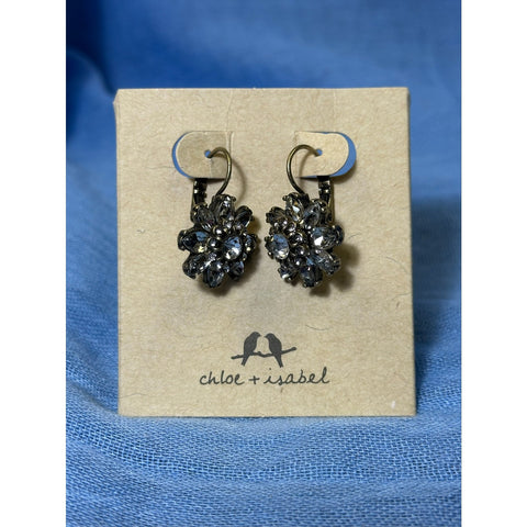 CHLOE + ISABEL crystal cluster drop earrings - E265