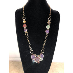 CHLOE + ISABEL geometric multi-stone statement necklace - N171
