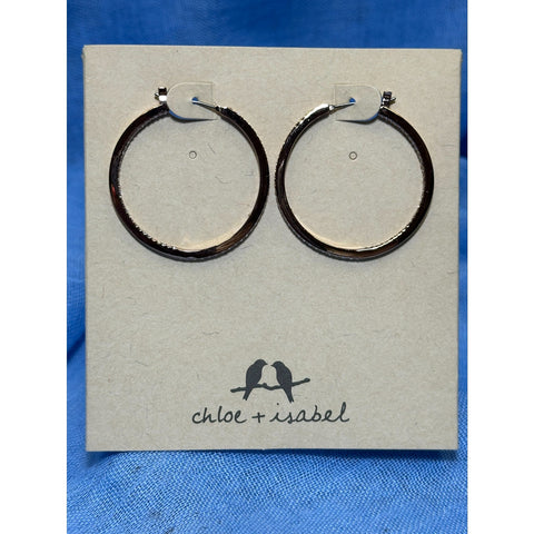 CHLOE + ISABEL classic hammered hoop earrings - E475CLRG