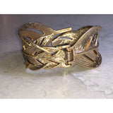 CHLOE + ISABEL golden drift feather cuff bracelet - B004
