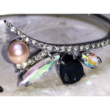 CHLOE + ISABEL midnight aurora pearl + crystal cuff bracelet - B090