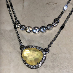 CHLOE + ISABEL solaris layered crystal pendant necklace - N037