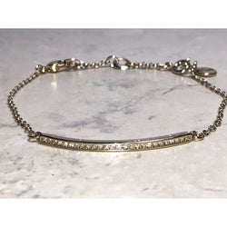CHLOE + ISABEL Thin Gold Crystal Bracelet - B017
