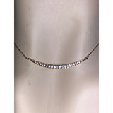 CHLOE + ISABEL pavé curved bar necklace in gold - N161