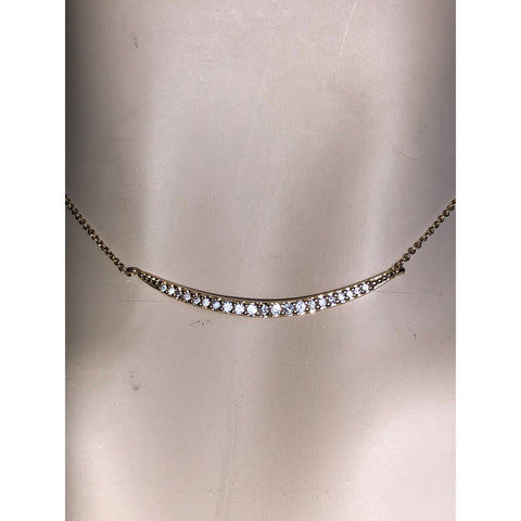 CHLOE + ISABEL pavé curved bar necklace in gold - N161