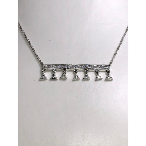 CHLOE & ISABEL pave triangle baguette pendant necklace - N689CLRH
