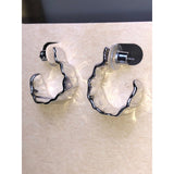 CHLOE & ISABEL Sculptural Lucite Hoop Earrings- E195