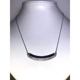 CHLOE + ISABEL urban edge leather + crystal bar necklace - N041