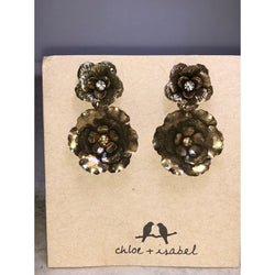 CHLOE + ISABEL layered floral statement earrings - E183