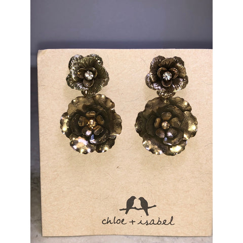 CHLOE + ISABEL layered floral statement earrings - E183