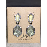 CHLOE + ISABEL geometric faceted drop earrings - E090