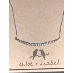 CHLOE & ISABEL tapered pave bar necklace - N647CLSS
