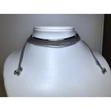 CHLOE + ISABEL multi-chain silver bar choker necklace - N093
