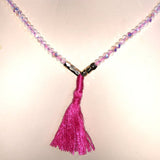 CHLOE + ISABEL pink radiance beaded tassel layered necklace - N216