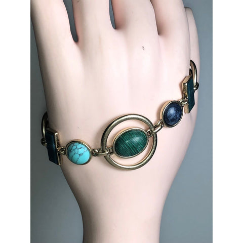 CHLOE + ISABEL natural elements mixed stone link bracelet - B029