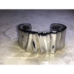 CHLOE + ISABEL Sculpted Silver-Tone Wide Cuff Bracelet - B095