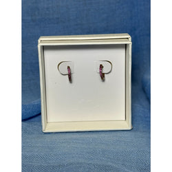 CHLOE + ISABEL pink gemstone rose gold mini hoops - E556PIRG