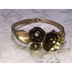 Chloe + Isabel Vintage Rose Garden Floral Hinged Bracelet - B107