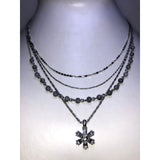 CHLOE & ISABEL flor azul delicate multirow necklace-N692GYRH