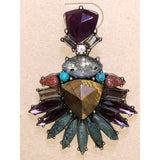 CHLOE + ISABEL multistone fan statement earrings - E062