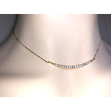 CHLOE + ISABEL pavé curved bar necklace in gold - N161