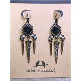 CHLOE + ISABEL Geometric Crystal Spike Drop Earrings - E066