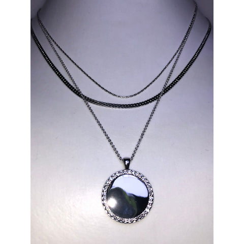 CHLOE + ISABEL modern mirror multi-layer pendant necklace - N170