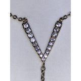 CHLOE + ISABEL pavé v-bar y-necklace in gold