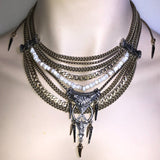 CHLOE + ISABEL warrior queen multi-chain statement collar - N101