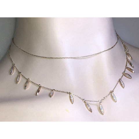 CHLOE + ISABEL pave two-row necklace - N184