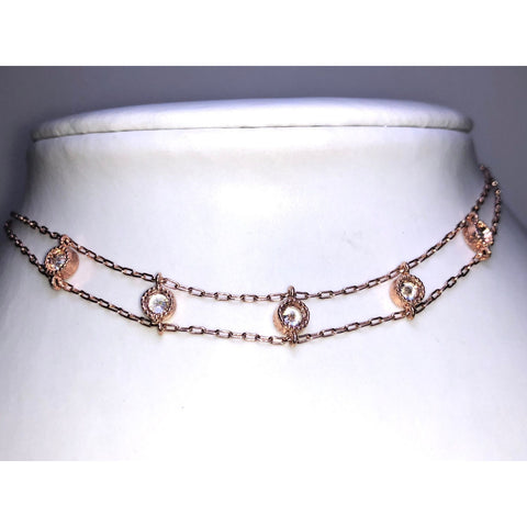 Chloe + Isabel rose gold double-strand necklace - N050
