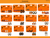 Wholesale Halloween 3-pair earring assortment with 12 different styles