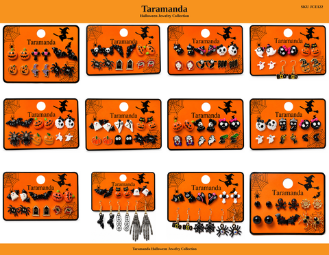 Wholesale Halloween 6-Pair Earrings – 12 Styles – JCE122