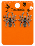 Silver spider Halloween earrings by Taramanda – JCE112
