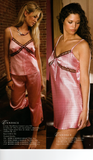 Pink and Brown Lace Polka Dot Chemise