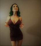 Plum Stretch Microfiber Sleek and Sexy Chemise