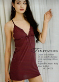 Plum Stretch Microfiber Sleek and Sexy Chemise